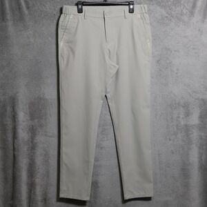 Jack Archer Pants Mens 34 x 32 Stone Beige Chino Golf Performance Flat Front
